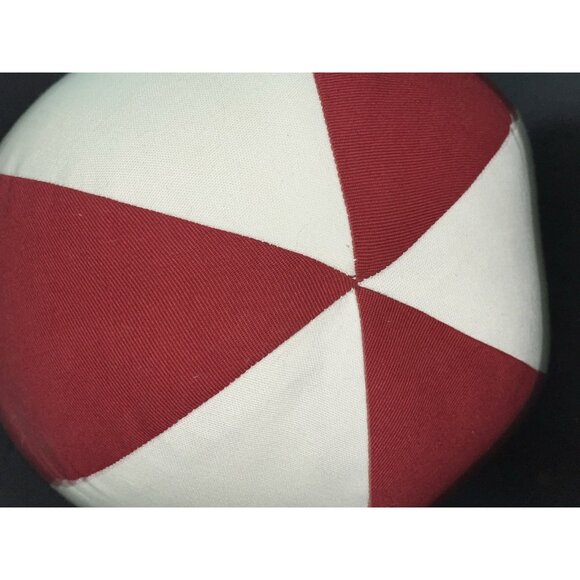 Beach Ball Round Accent Pillow Throw Red White Wilkinsons 12" Round Summer Decor - Picture 1 of 5